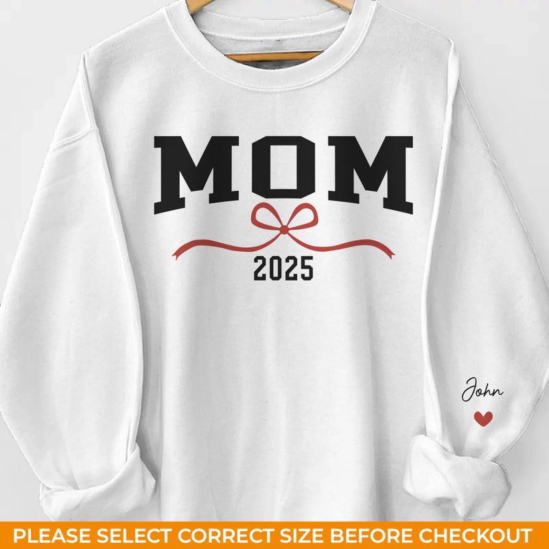Moms Make The World Shimmer With Love - Family Personalized Custom Unisex Sweatshirt, Hoodie With Design On Sleeve - Gift For Mom, Grandma
