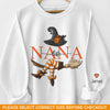 Custom Unisex Sweatshirt, Hoodie With Design On Sleeve - Personalized Halloween Birthday Gifts For Mom, Grandma - Bewitching Fun With Witchy Nana