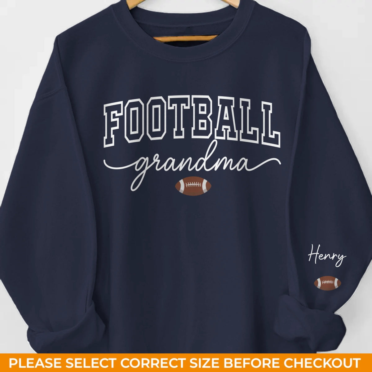 Custom Unisex Sweatshirt, Hoodie With Design On Sleeve - Personalized Birthday Sport Gifts For Mom, Grandma, Sports Fans, Sports Lovers - Generations United In Every Game