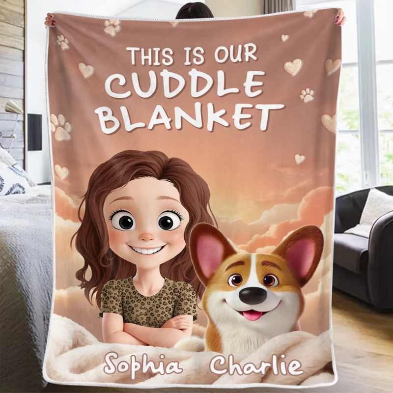 Custom Blanket - Personalized Birthday Gifts For Dog Lovers, Dog Dad And Mom - Snuggles Powered By Paws