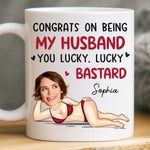 Custom Photo Mug - Personalized Anniversary Wedding Gifts For Husband And Wife, Him And Her - You Me Always Forever