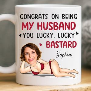 Custom Photo Mug - Personalized Anniversary Wedding Gifts For Husband And Wife, Him And Her - You Me Always Forever