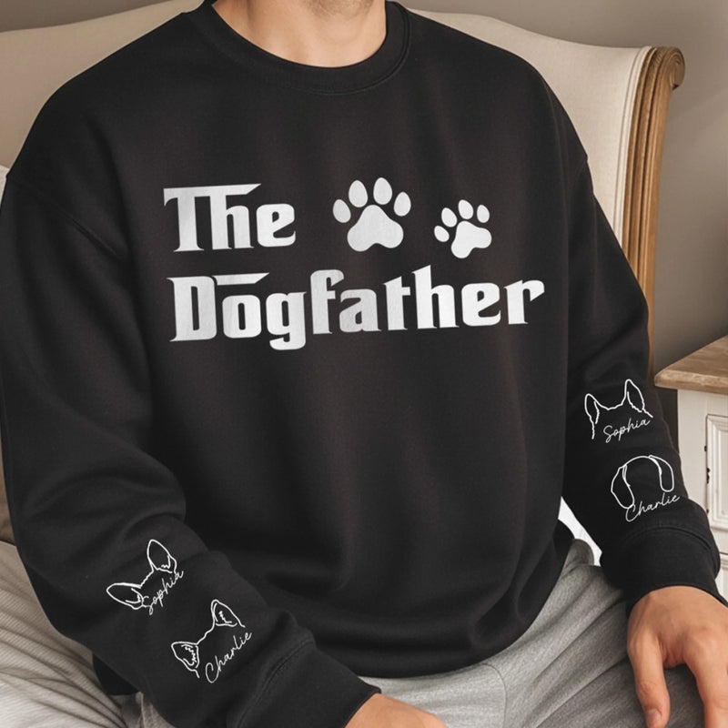 Custom Unisex Sweatshirt, Hoodie With Design On Sleeve -  Personalized Birthday Gifts For Dog Lovers, Dog Dad And Mom - Born To Love Dogs