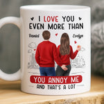 Custom Mug - Personalized Anniversary Wedding Gifts For Husband And Wife, Him And Her - Loving You Comes Easy