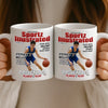 Custom Photo Magazine Mug -  Personalized Birthday Gifts For Football, Basketball, Soccer, Baseball, Golf, Ice Hockey Lovers, Sports Fans, Sports Lovers - I’m Here For The Game