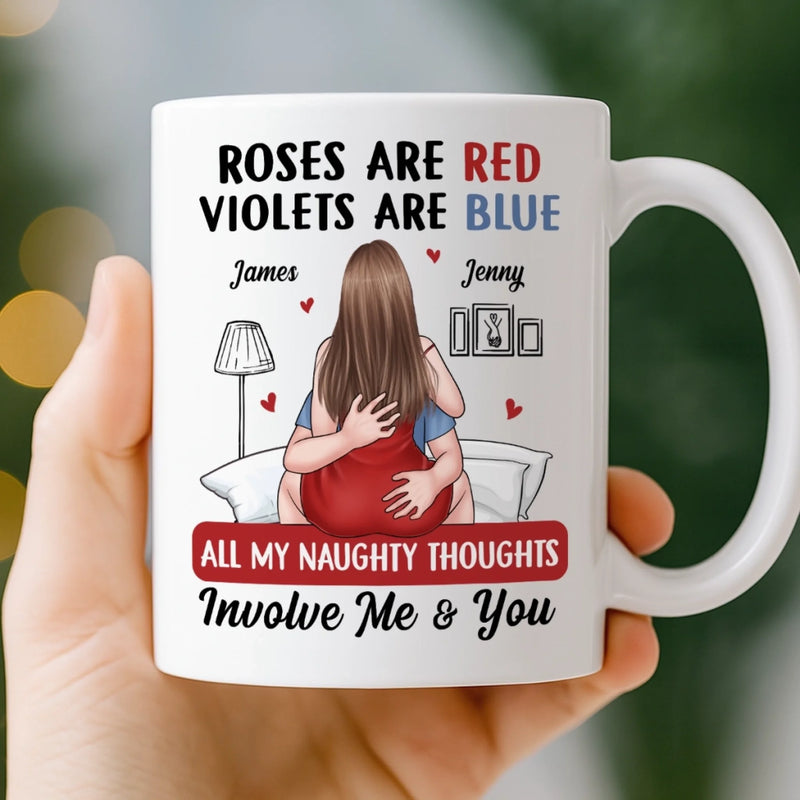 Custom Mug - Personalized Anniversary Wedding Gifts For Husband And Wife, Him And Her - Home Is Your Arms
