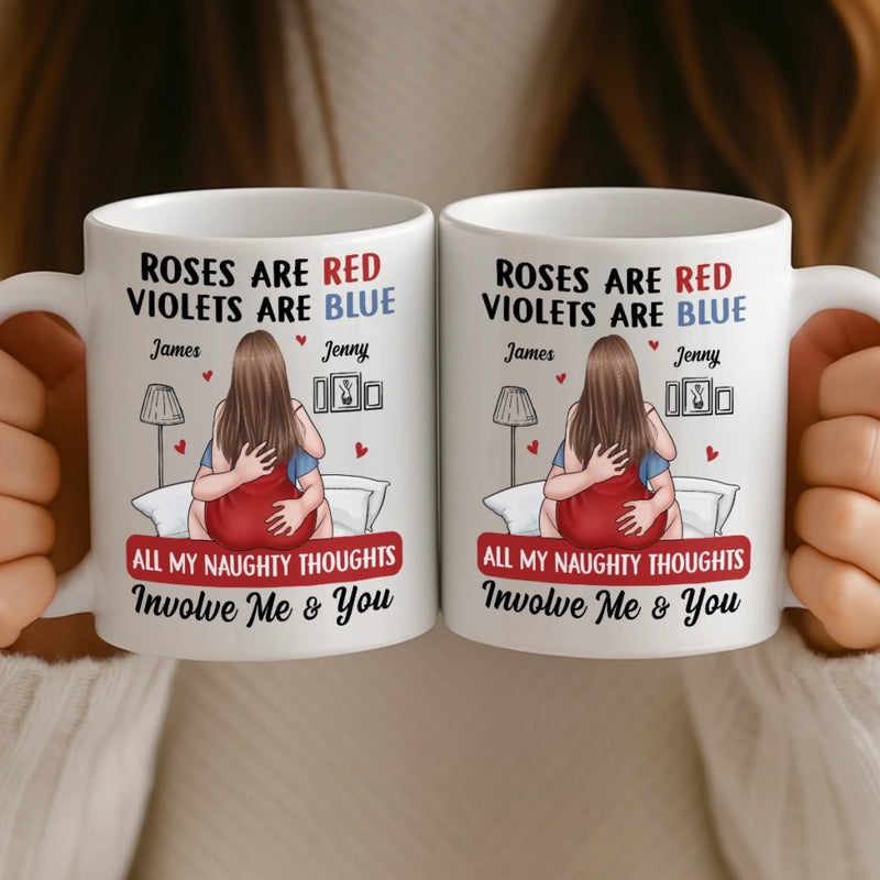 Custom Mug - Personalized Anniversary Wedding Gifts For Husband And Wife, Him And Her - Home Is Your Arms