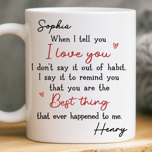 Custom Mug - Personalized Anniversary Wedding Gifts For Husband And Wife, Him And Her - Holding On To Us