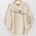 Custom Unisex Sweatshirt, Hoodie With Design On Sleeve - Personalized Christmas Birthday Gifts For Dog Cat Lovers, Dog Dad And Mom, Cat Owners - My Heart Runs On Paw Power