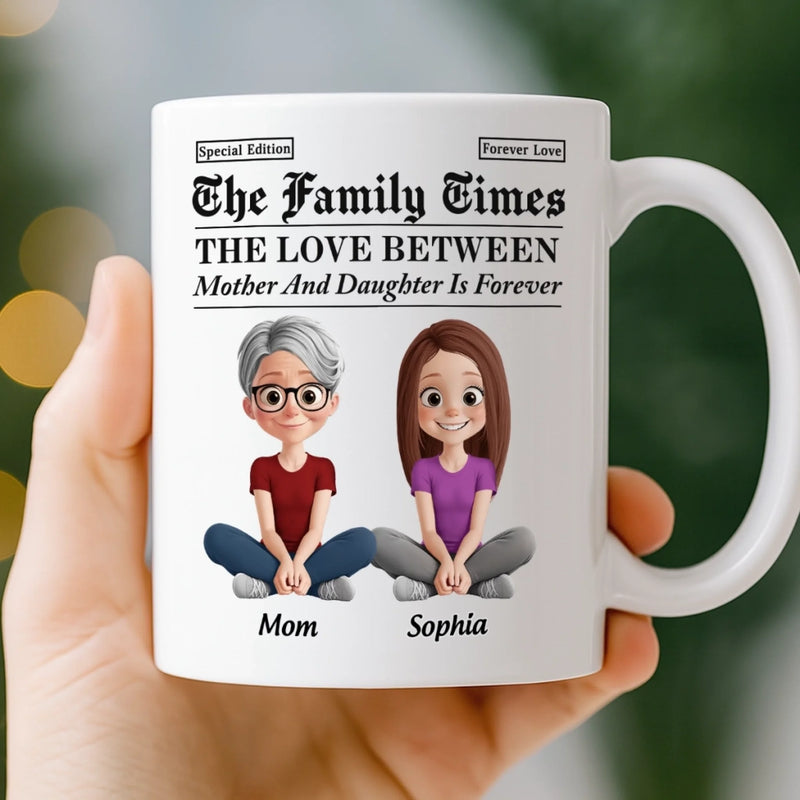 Custom Mug - Personalized Birthday Gifts For Mom, Dad, Daughter, Son - Growing Up Together With Love