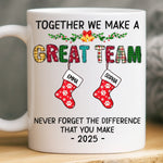 Custom Mug - Personalized Christmas Birthday Gifts For Coworker, Work Bestie - Stay Positive To Work Hard