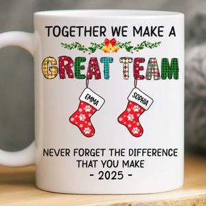 Custom Mug - Personalized Christmas Birthday Gifts For Coworker, Work Bestie - Stay Positive To Work Hard