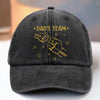 Custom Vintage Washed Denim Baseball Cap US - Personalized Birthday Gifts For Dad, Grandpa - Dad Powered By Kid Smiles