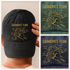 Custom Vintage Washed Denim Baseball Cap US - Personalized Birthday Gifts For Dad, Grandpa - Dad Powered By Kid Smiles