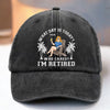 Custom Vintage Washed Denim Baseball Cap US - Personalized Retirement Gifts For Women, Men - Living On Vacation Mode