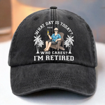 Custom Name Retirement Gifts for Men - Personalized Washed Baseball Cap US