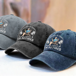 Custom Name Retirement Gifts for Men - Personalized Washed Baseball Cap US
