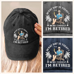 Custom Name Retirement Gifts for Men - Personalized Washed Baseball Cap US