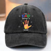 Custom Vintage Washed Denim Baseball Cap US - Personalized Birthday Gifts For Dad, Grandpa - Grandpa You Are Our Joy