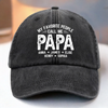 Custom Vintage Washed Denim Baseball Cap US - Personalized Birthday Gifts For Dad, Grandpa - Grandpa Makes Every Day Brighter
