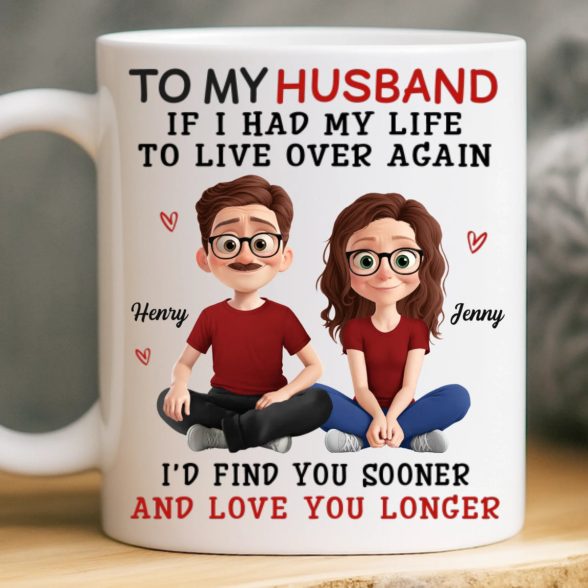 Custom Mug - Personalized Anniversary Wedding Gifts For Husband And Wife, Him And Her - Together Feels Like Home Always