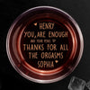 Custom Whiskey Glass - Personalized Anniversary Wedding Gifts For Husband And Wife, Him And Her, Wine, Bourbon, Whiskey Lovers - Just You And Me