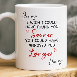 Custom Mug - Personalized Anniversary Wedding Gifts For Husband And Wife, Him And Her - You Are My Favorite Person