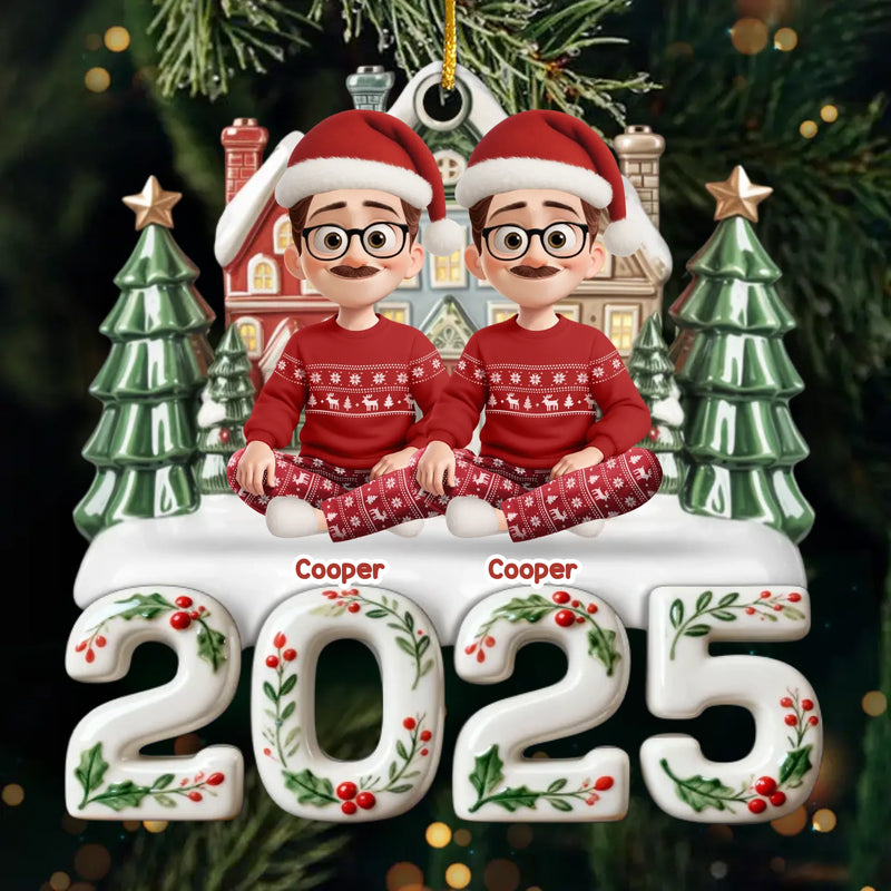 Custom Acrylic Ornament - Personalized Christmas Birthday Gifts For Family, Dog Cat Lovers - Home Feels Warmer When We’re All Here