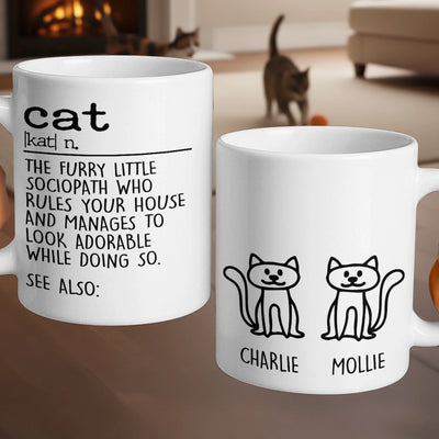 Custom Mug - Personalized Birthday Gifts For Cat Lovers, Cat Mom And Dad - Life Is Softer With Cats
