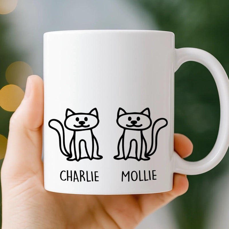 Custom Mug - Personalized Birthday Gifts For Cat Lovers, Cat Mom And Dad - Life Is Softer With Cats