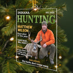 Custom Photo Magazine Acrylic Ornament - Personalized Christmas Birthday Hunting Gifts For Hunters - Buck Season Is My Reason