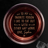 Custom Whiskey Glass - Personalized Anniversary Wedding Gifts For Husband And Wife, Him And Her, Wine, Bourbon, Whiskey Lovers - Our Love Our Chaos Forever