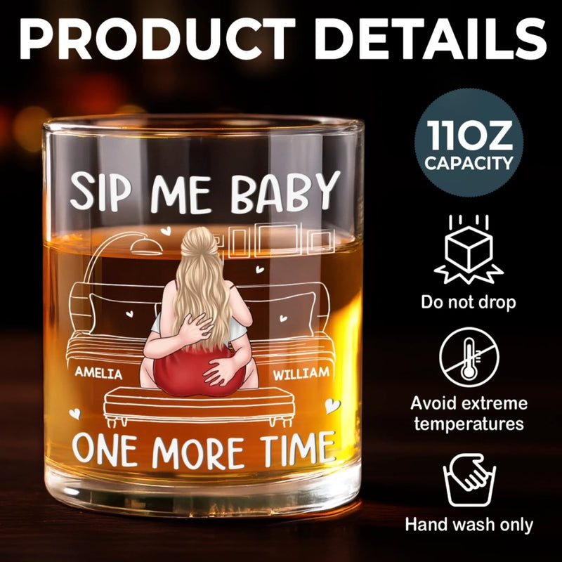 Custom Whiskey Glass - Personalized Anniversary Wedding Gifts For Husband And Wife, Him And Her - Love You More Than Coffee