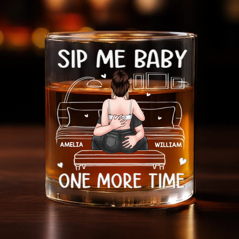 Custom Whiskey Glass - Personalized Anniversary Wedding Gifts For Husband And Wife, Him And Her - Love You More Than Coffee