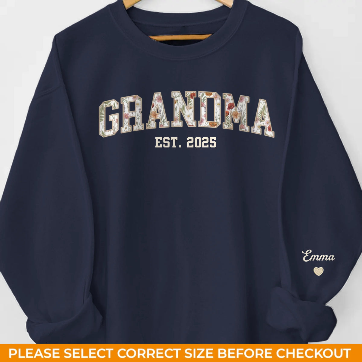 Custom Unisex Sweatshirt, Hoodie With Design On Sleeve - Personalized Birthday Gifts For Mom, Grandma - Wrapped In Your Warmth