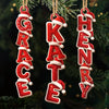 Custom Letter Wooden Ornament - Personalized Christmas Birthday Gifts For Mom, Dad, Brother, Sister, Kids - Built Of Names And Bound By Love