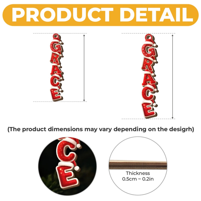 Custom Letter Wooden Ornament - Personalized Christmas Birthday Gifts For Mom, Dad, Brother, Sister, Kids - Built Of Names And Bound By Love