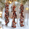 Custom Letter Wooden Ornament - Personalized Christmas Birthday Football Gifts For Family, Football Lovers, Sports Fans, Sports Lovers - Together We Win