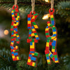 Custom Letter Wooden Ornament - Personalized Christmas Birthday Gifts For Mom, Dad, Brother, Sister, Kids - One Block At A Time