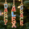 Custom Gingerbread Letter Wooden Ornament - Personalized Christmas Birthday Gifts For Mom, Dad, Brother, Sister, Kids - The Sweetest Stocking Stuffer