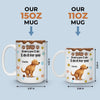 Custom 3D Inflated Effect Printed Mug - Personalized Christmas Birthday Gifts For Dog Lovers, Dog Dad And Mom - Sorry Dad, It’s A Poop Day