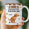 Custom 3D Inflated Effect Printed Mug - Personalized Christmas Birthday Gifts For Dog Lovers, Dog Dad And Mom - Sorry Dad, It’s A Poop Day