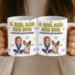 Custom 3D Inflated Effect Printed Mug - Personalized Christmas Birthday Gifts For Dog Lovers, Dog Dad And Mom - Just A Girl And Her Furry Soulmate
