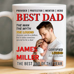 Custom Photo Magazine Mug - Personalized Birthday Gifts For Dad - Dad Love Leads Us Home