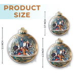 Custom Photo Acrylic Ornament - Personalized Christmas Birthday Gifts For Mom, Dad, Brother, Sister, Kids - Happiness Is Hanging Right Here