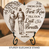 Custom Heart Shaped Stone With Stand - Personalized Anniversary Wedding Gifts For Husband And Wife, Him And Her - You Are My Calm