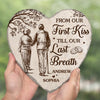 Custom Heart Shaped Stone With Stand - Personalized Anniversary Wedding Gifts For Husband And Wife, Him And Her - You Are My Calm