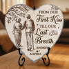 Custom Heart Shaped Stone With Stand - Personalized Anniversary Wedding Gifts For Husband And Wife, Him And Her - You Are My Calm