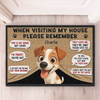 Custom Home Decor Decorative Mat - Personalized Birthday Gifts For Dog Lovers, Dog Dad And Mom - Please Wipe Your Paws