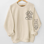 Custom Unisex Sweatshirt, Hoodie With Design On Sleeve - Personalized Christmas Birthday Gifts For Dog Cat Lovers, Dog Dad And Mom, Cat Owners - Life Is Better With Pets